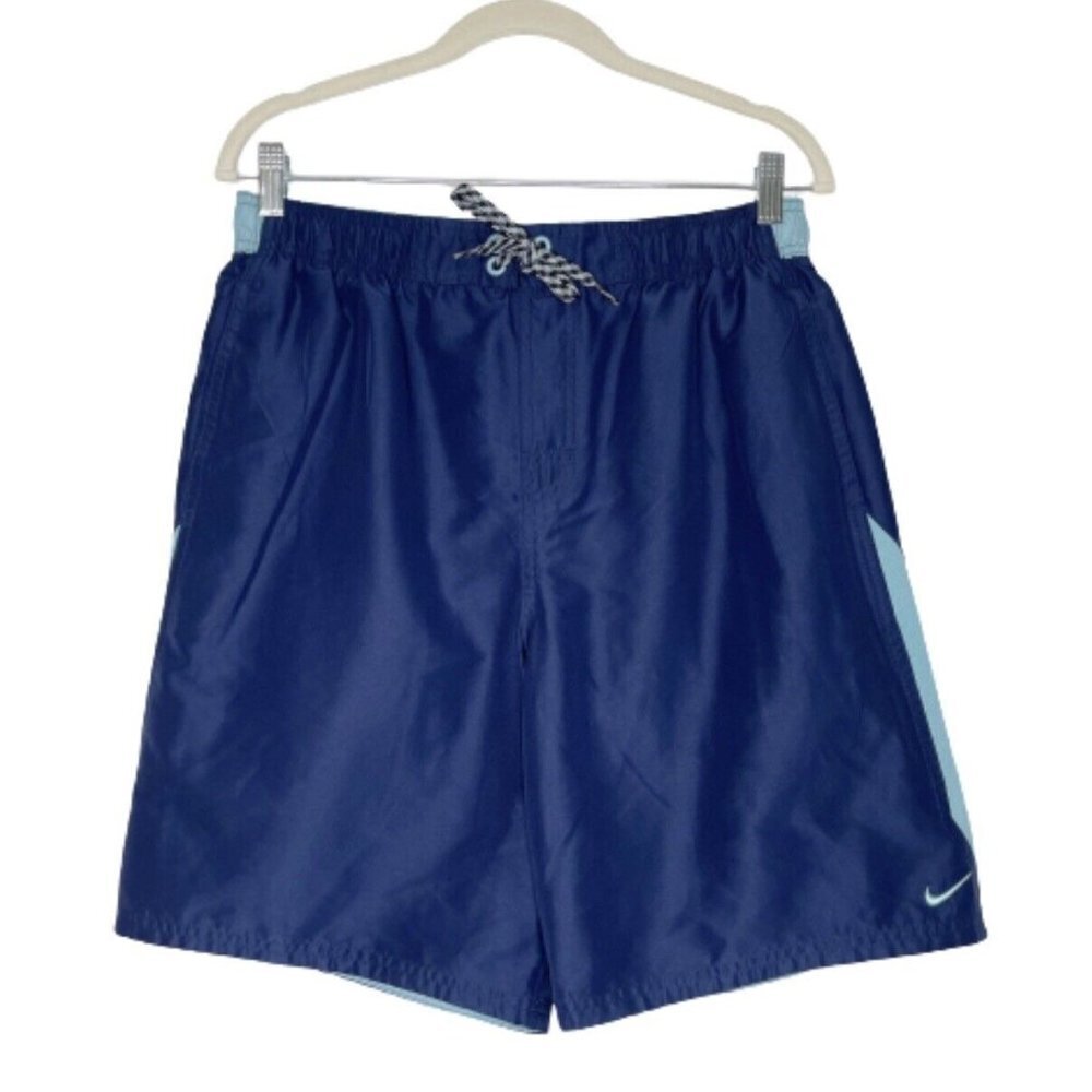 Nike Swim Trunks‎ Mens Size Medium Blue Lined